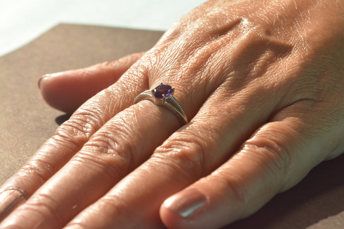 The Ametria - Amethyst Ring - Ninaad
