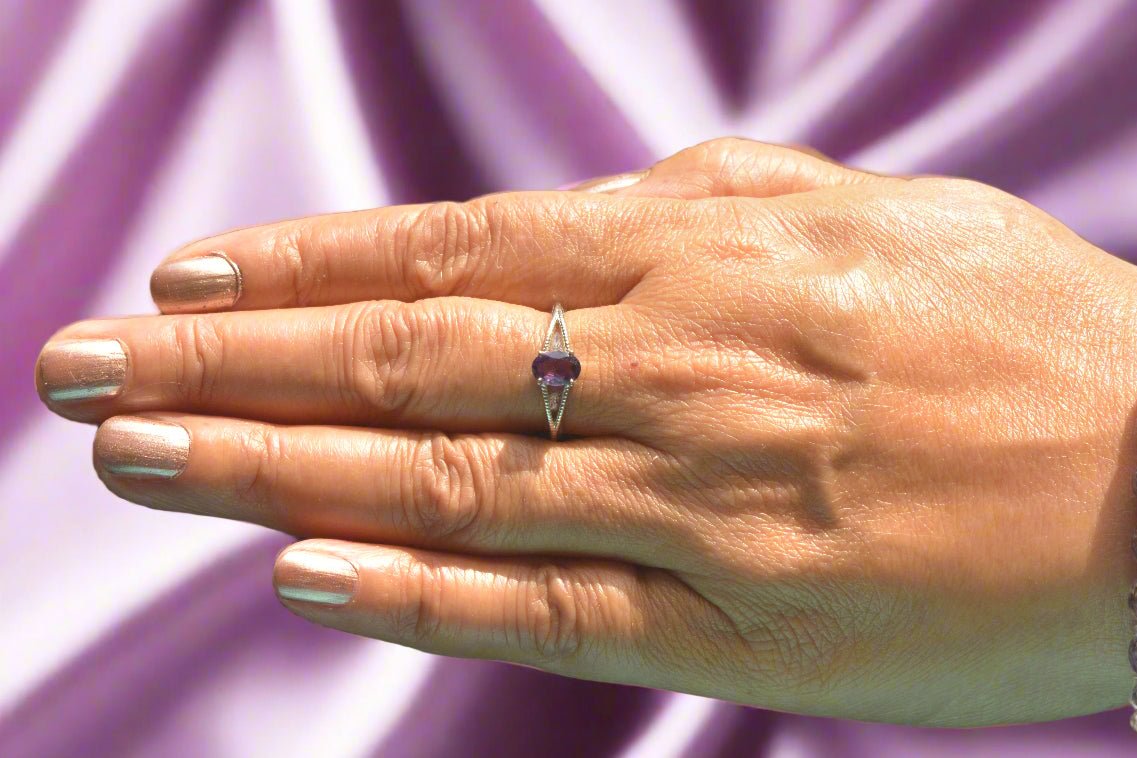 The Ametria - Amethyst Ring - Ninaad