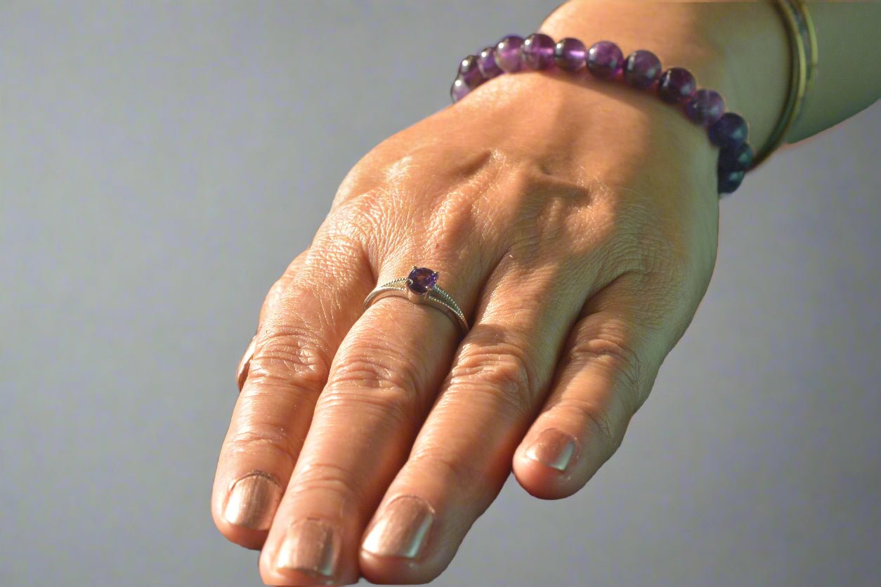 The Ametria - Amethyst Ring - Ninaad