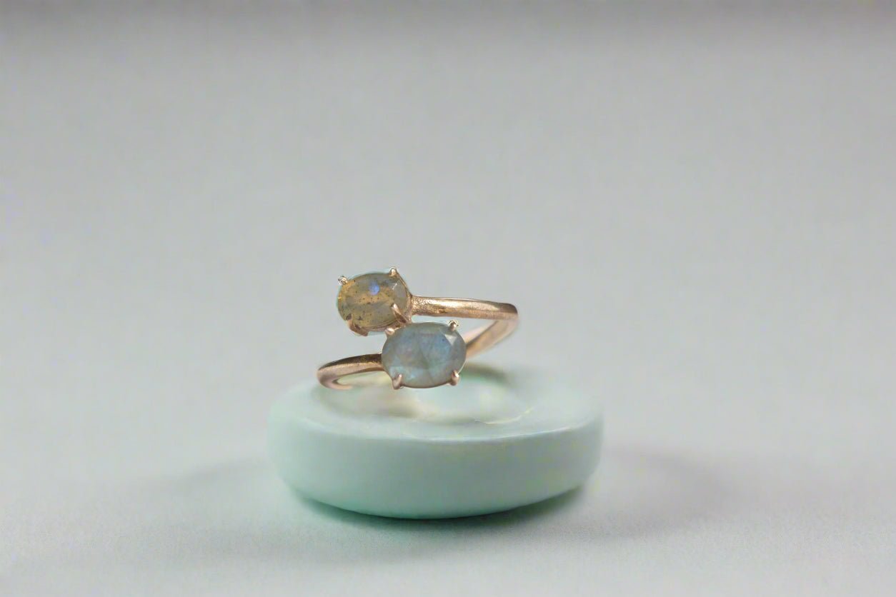 The Holo Hex - Labdorite Silver Ring - Ninaad