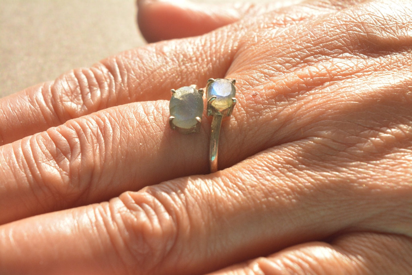The Holo Hex - Labdorite Silver Ring - Ninaad