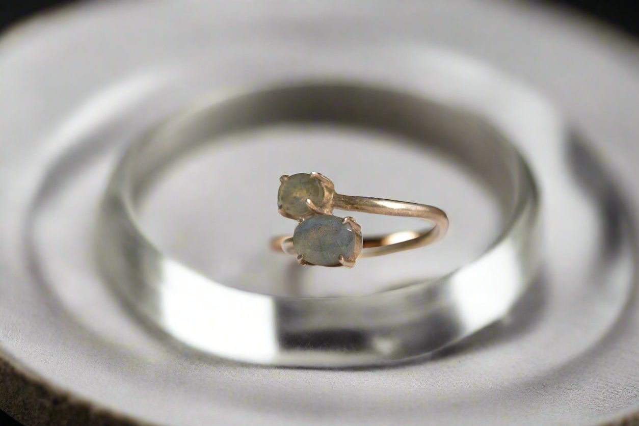The Holo Hex - Labdorite Silver Ring - Ninaad
