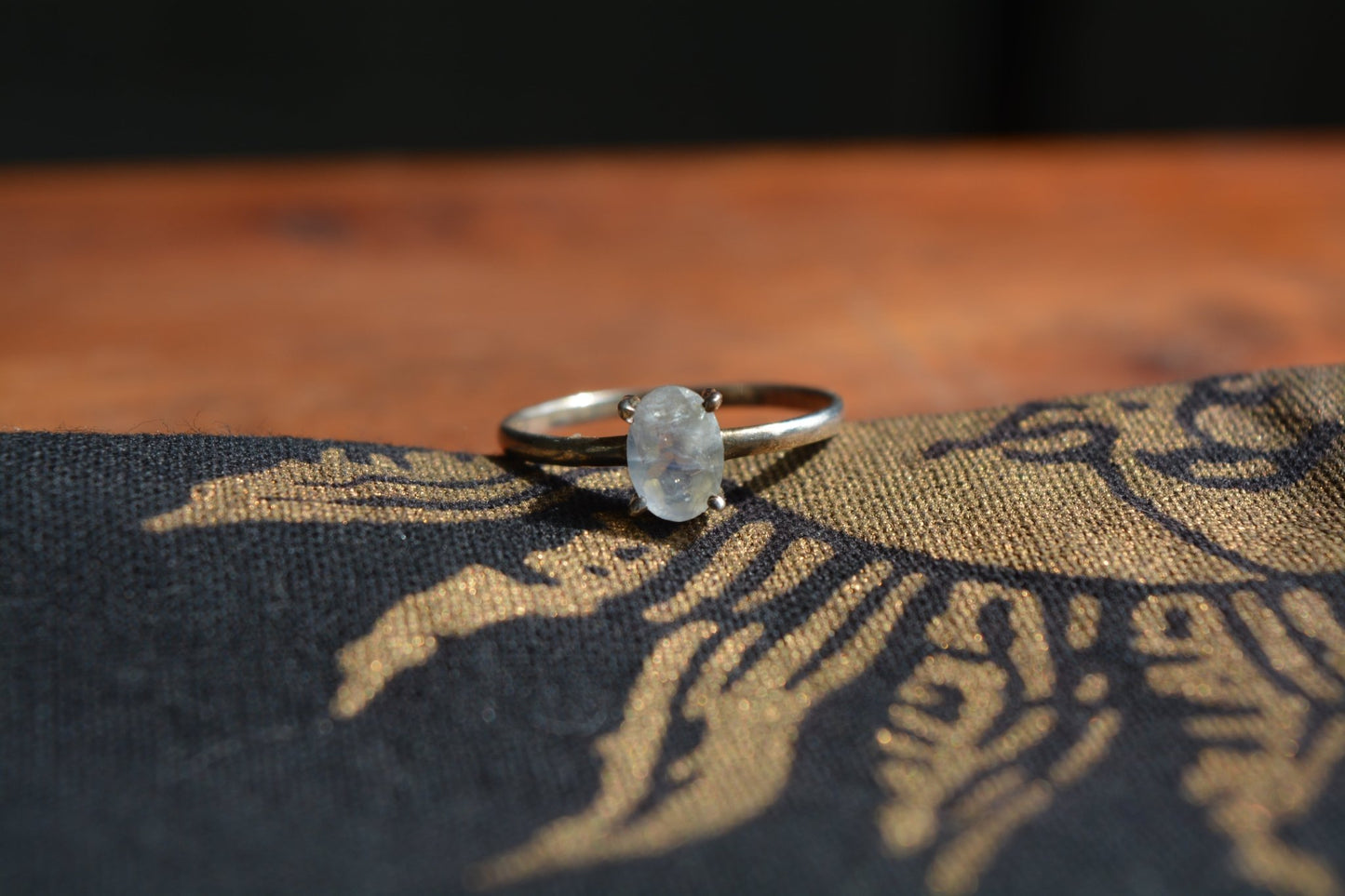 The Mona Darling - Moon Stone Silver Ring - Ninaad