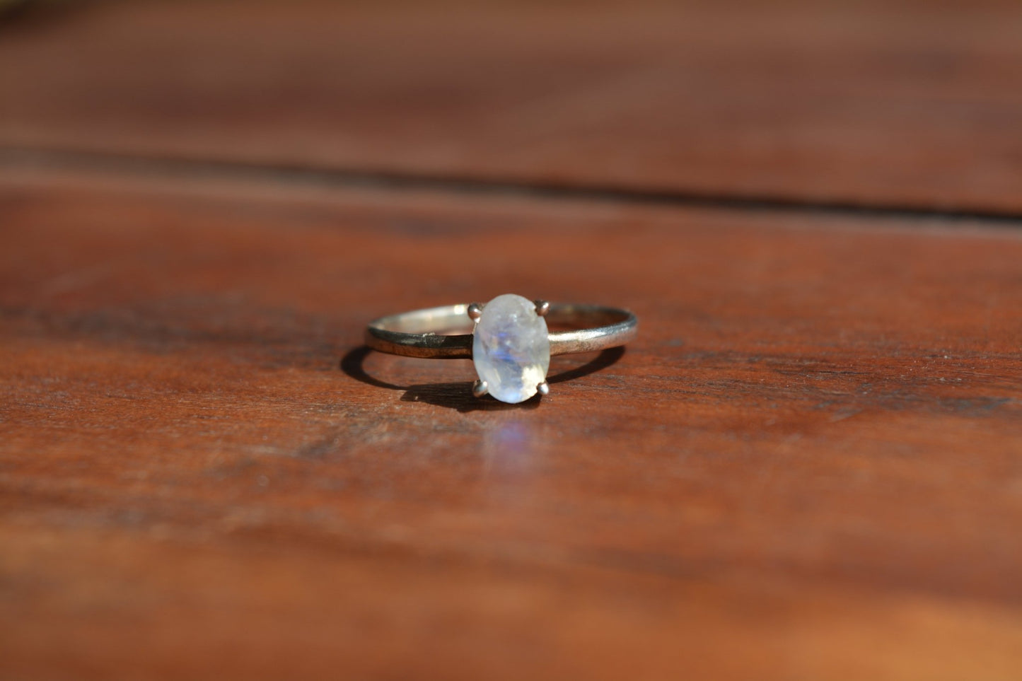 The Mona Darling - Moon Stone Silver Ring - Ninaad