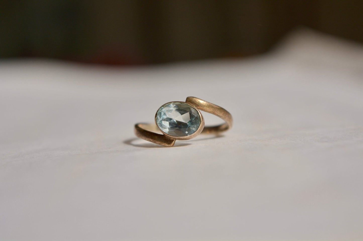 The Nebula - Blue Topaz Silver Ring - Ninaad