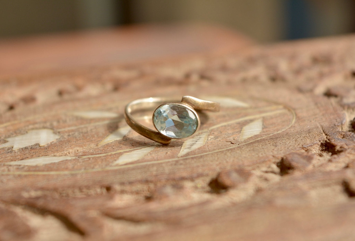 The Nebula - Blue Topaz Silver Ring - Ninaad