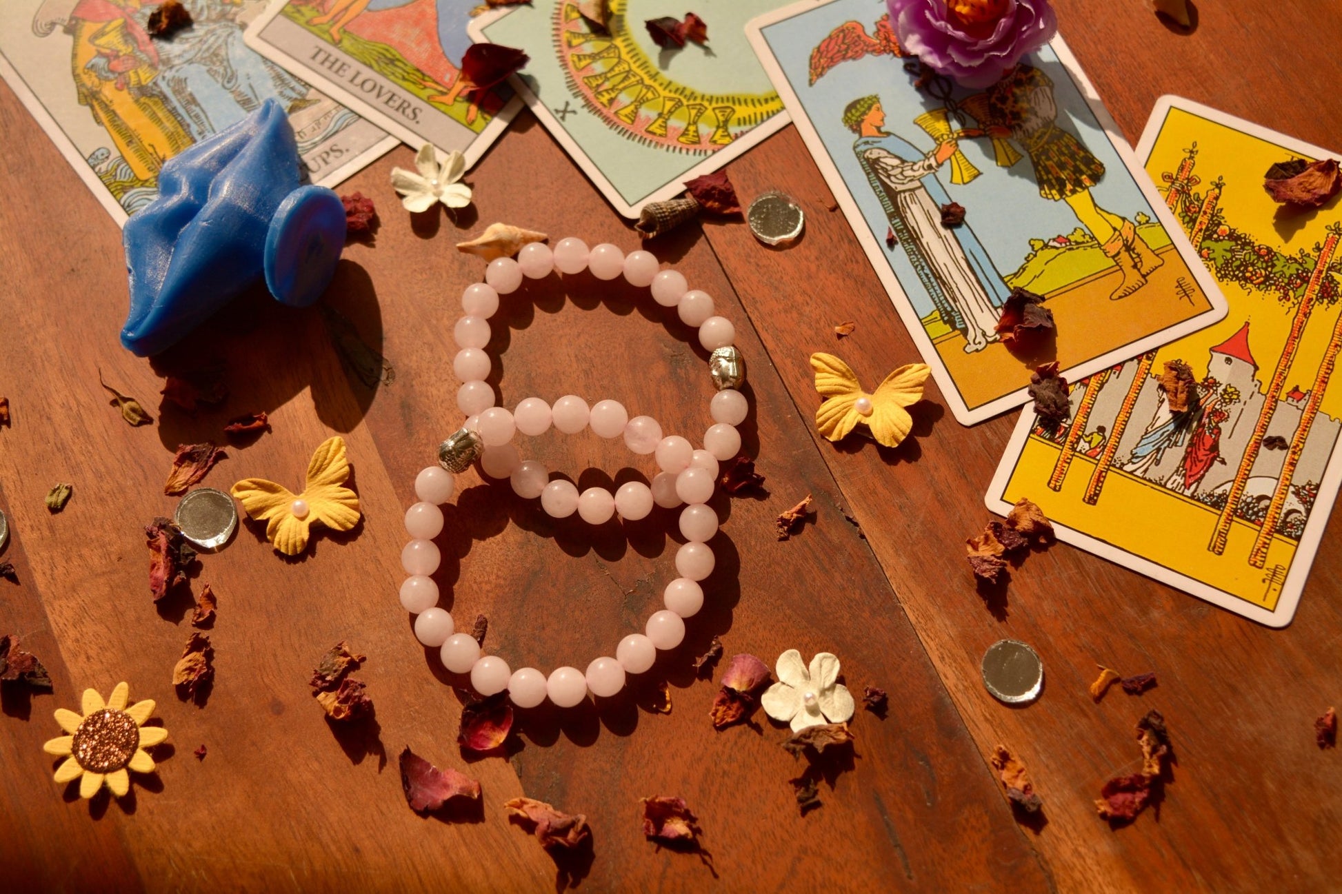Rose's Whisper : Rose Quartz Bracelet - Ninaad