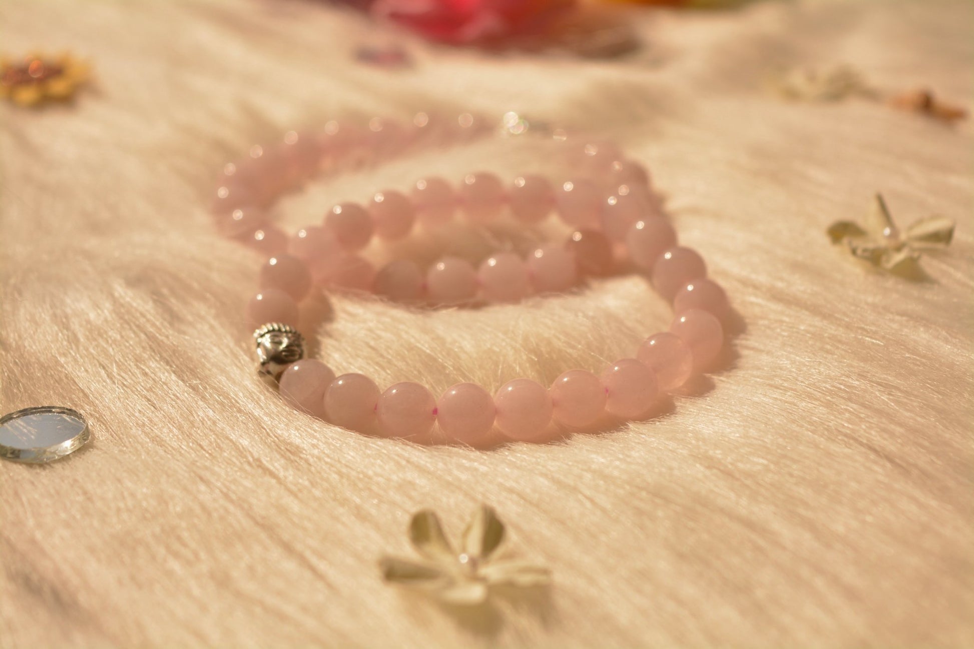 Rose's Whisper : Rose Quartz Bracelet - Ninaad