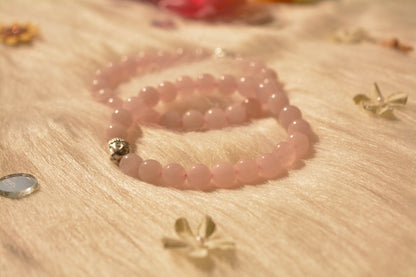 Rose's Whisper : Rose Quartz Bracelet - Ninaad