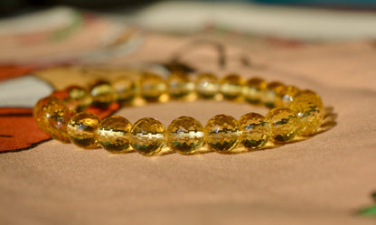 RudraJyoti - Citrine (Diamond Cut) Crystal Bracelet - Ninaad