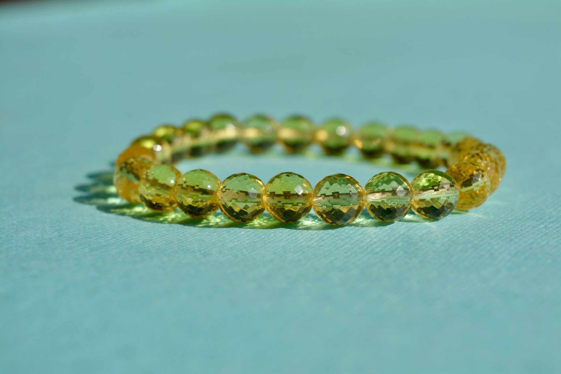 RudraJyoti - Citrine (Diamond Cut) Crystal Bracelet - Ninaad