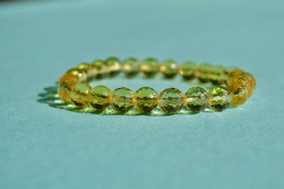 RudraJyoti - Citrine (Diamond Cut) Crystal Bracelet - Ninaad