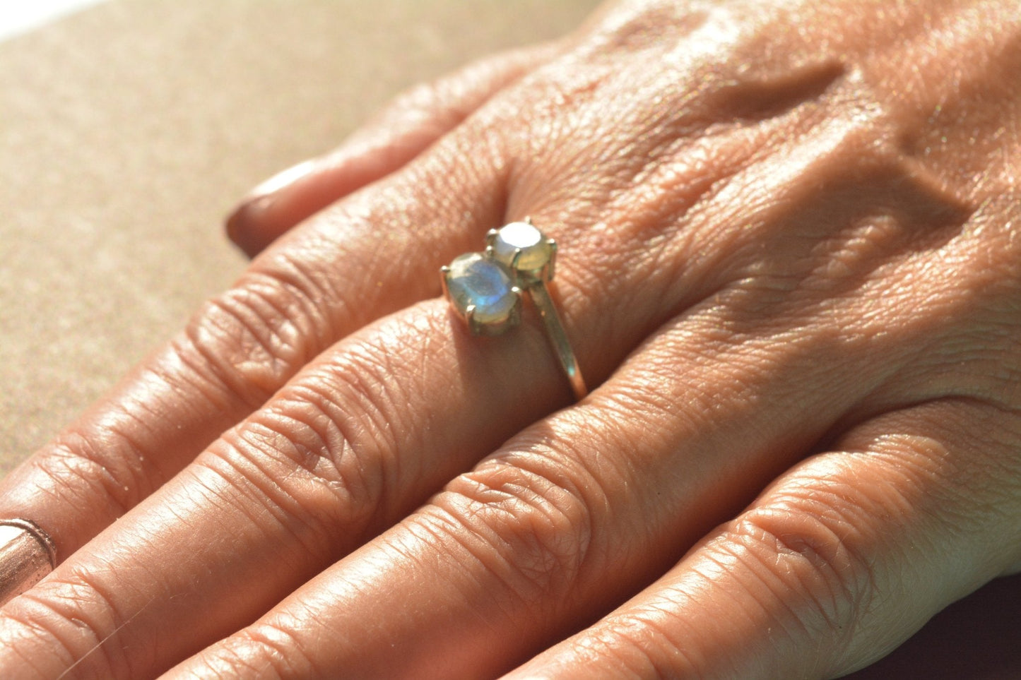 The Holo Hex - Labdorite Silver Ring - Ninaad