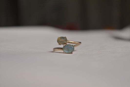 The Holo Hex - Labdorite Silver Ring - Ninaad