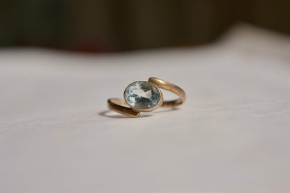 The Nebula - Blue Topaz Silver Ring - Ninaad