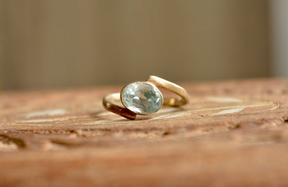 The Nebula - Blue Topaz Silver Ring - Ninaad