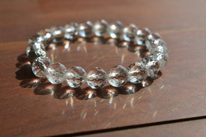 The Noor : Clear Quartz (Diamond - cut) Bracelet - Ninaad