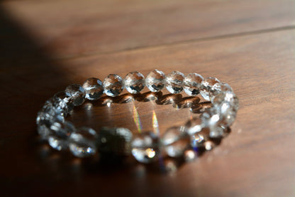 The Noor : Clear Quartz (Diamond - cut) Bracelet - Ninaad