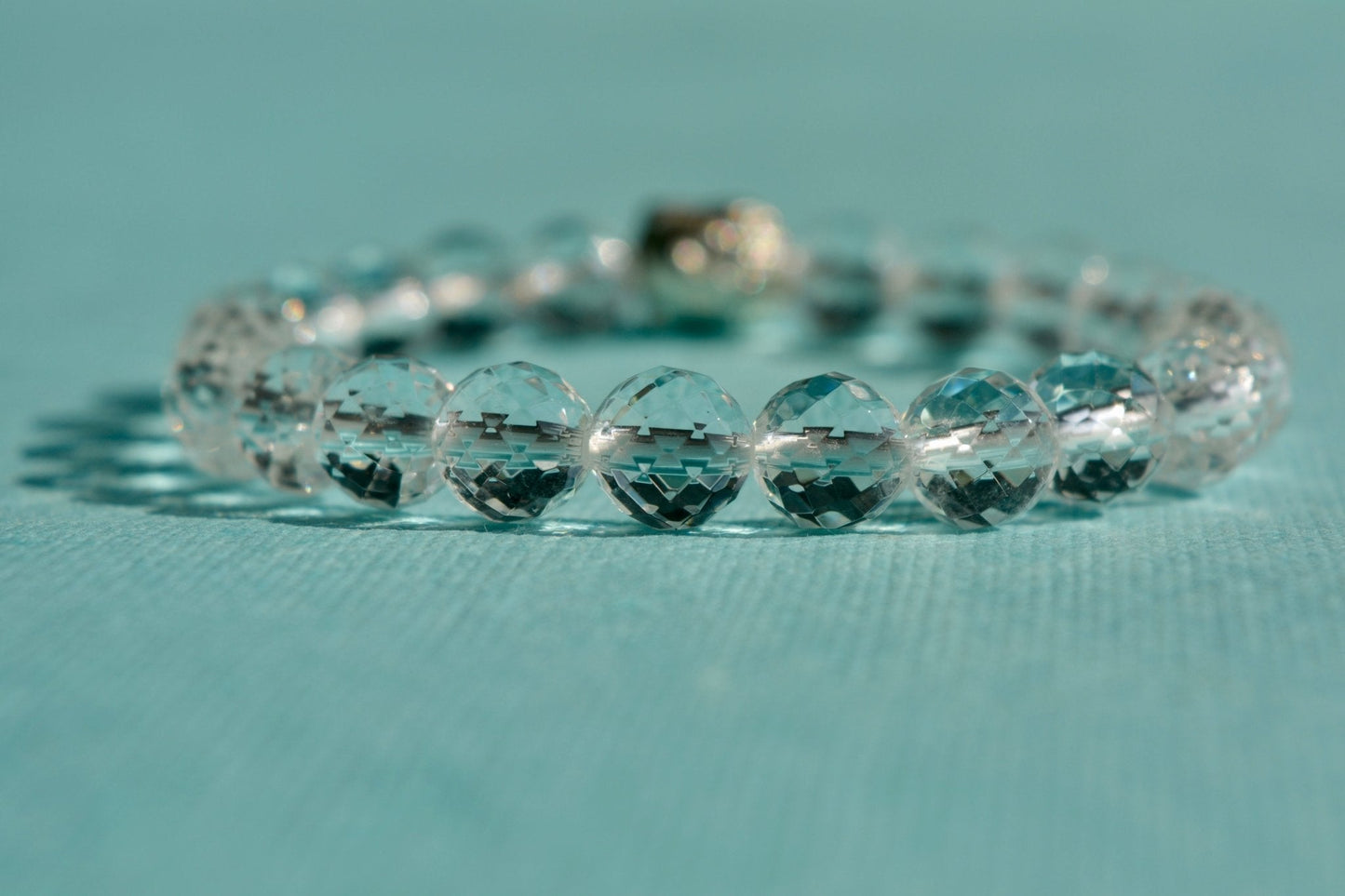 The Noor : Clear Quartz (Diamond - cut) Bracelet - Ninaad