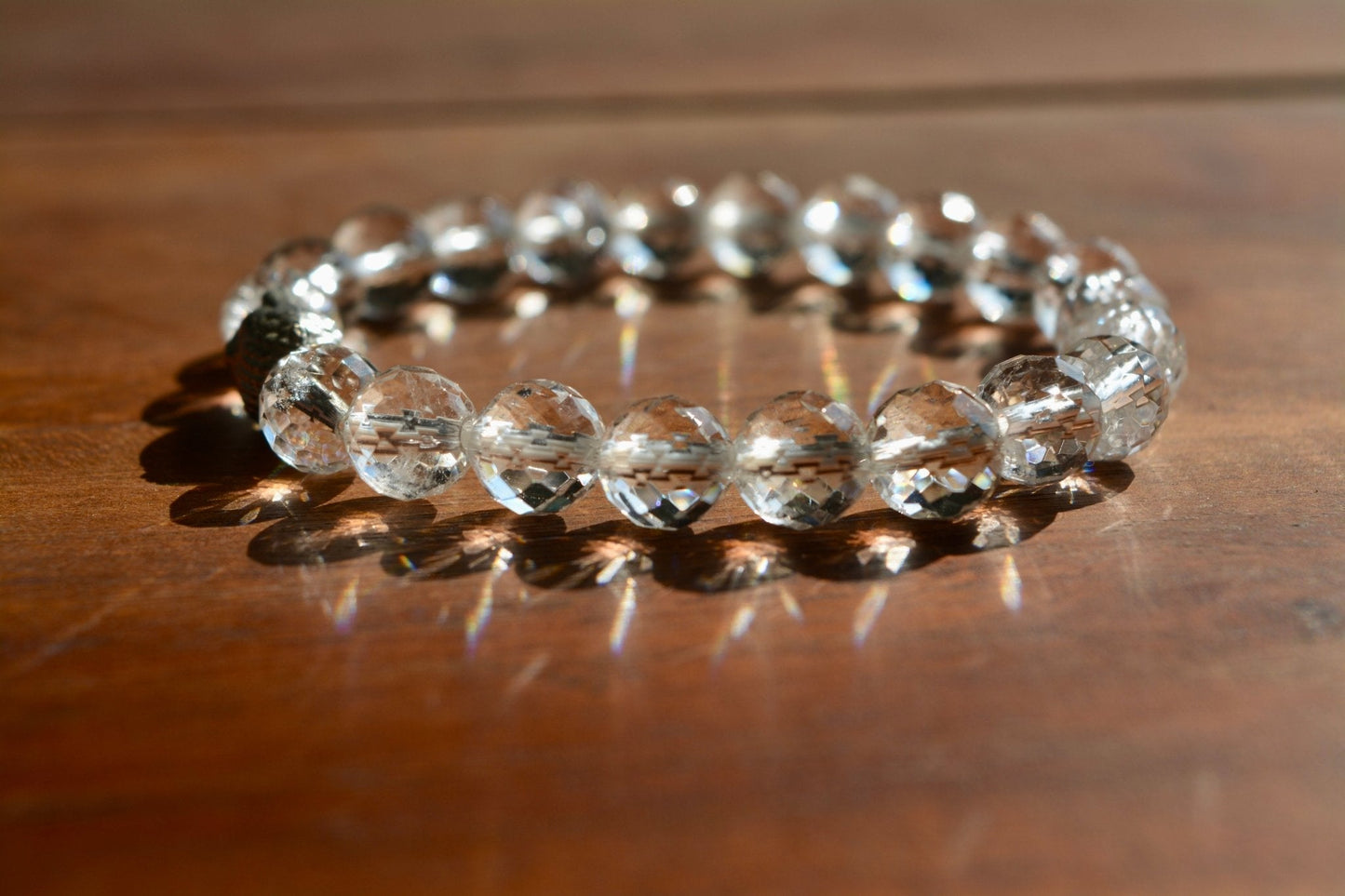 The Noor : Clear Quartz (Diamond - cut) Bracelet - Ninaad