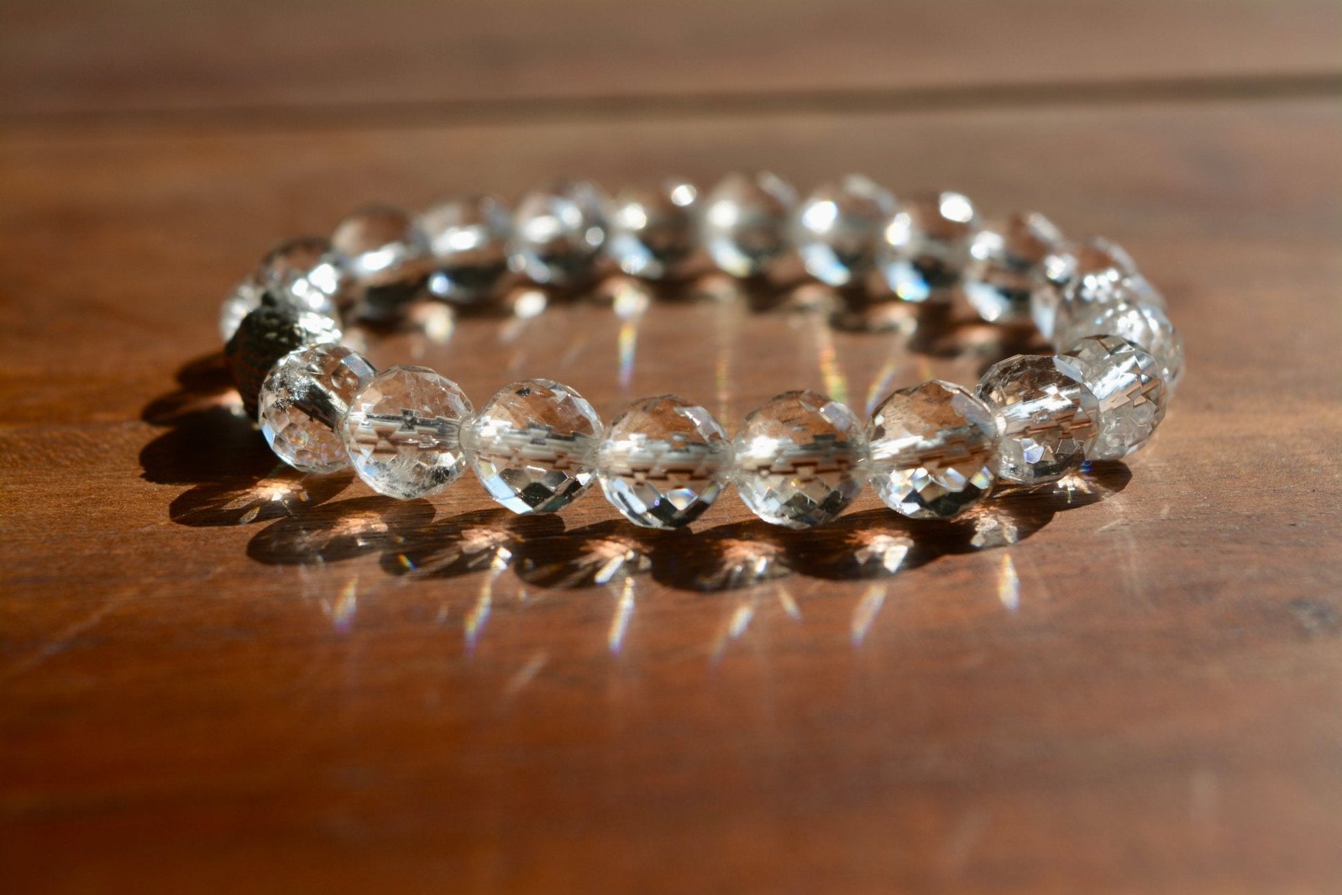 The Noor : Clear Quartz (Diamond - cut) Bracelet - Ninaad