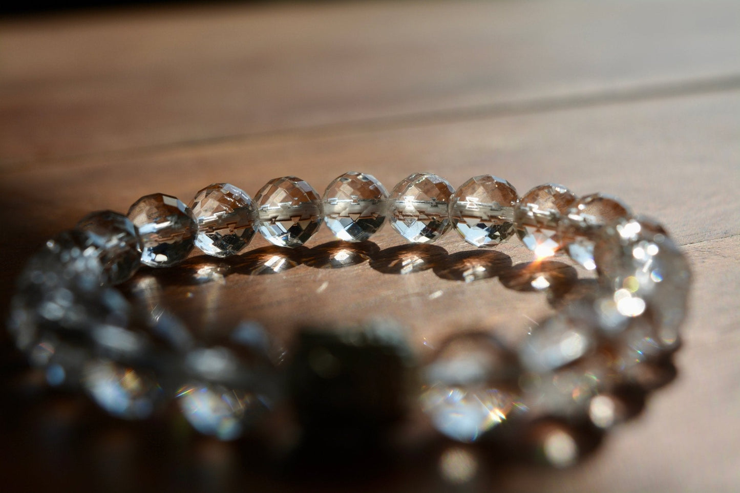 The Noor : Clear Quartz (Diamond - cut) Bracelet - Ninaad