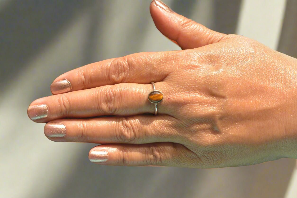 The Roar - Tiger Eye Silver Ring - Ninaad