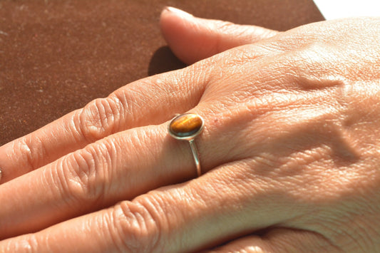 The Roar - Tiger Eye Silver Ring - Ninaad