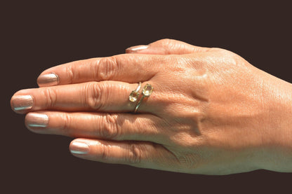 The Zaria - Yellow Topaz Silver Ring - Ninaad