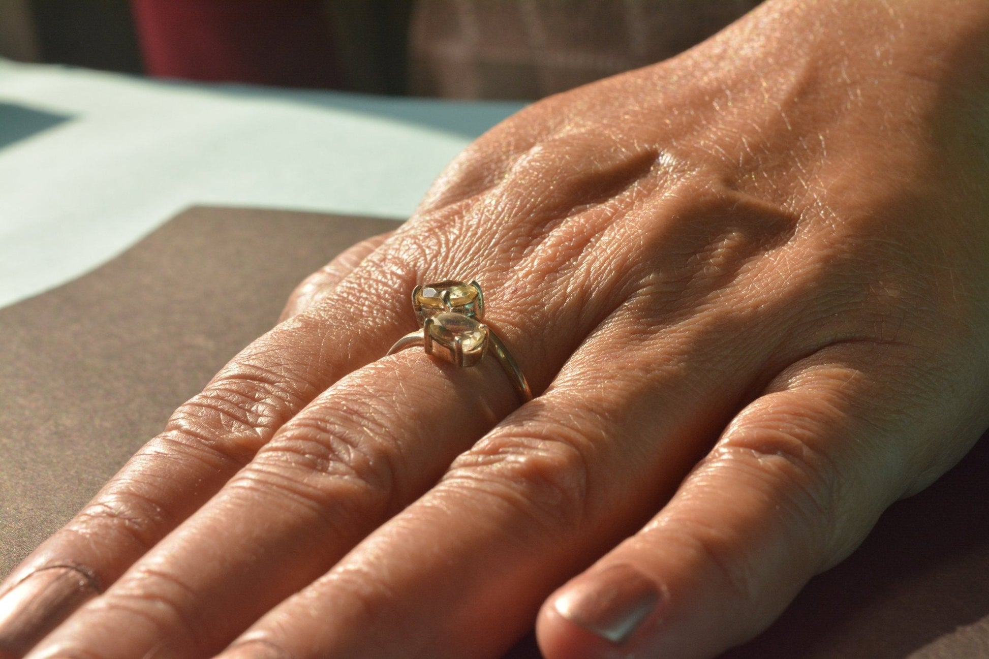 The Zaria - Yellow Topaz Silver Ring - Ninaad