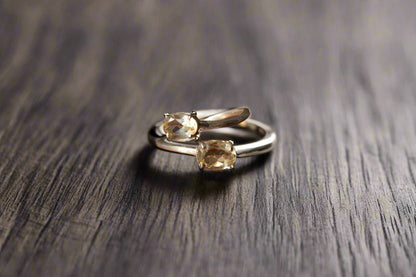 The Zaria - Yellow Topaz Silver Ring - Ninaad