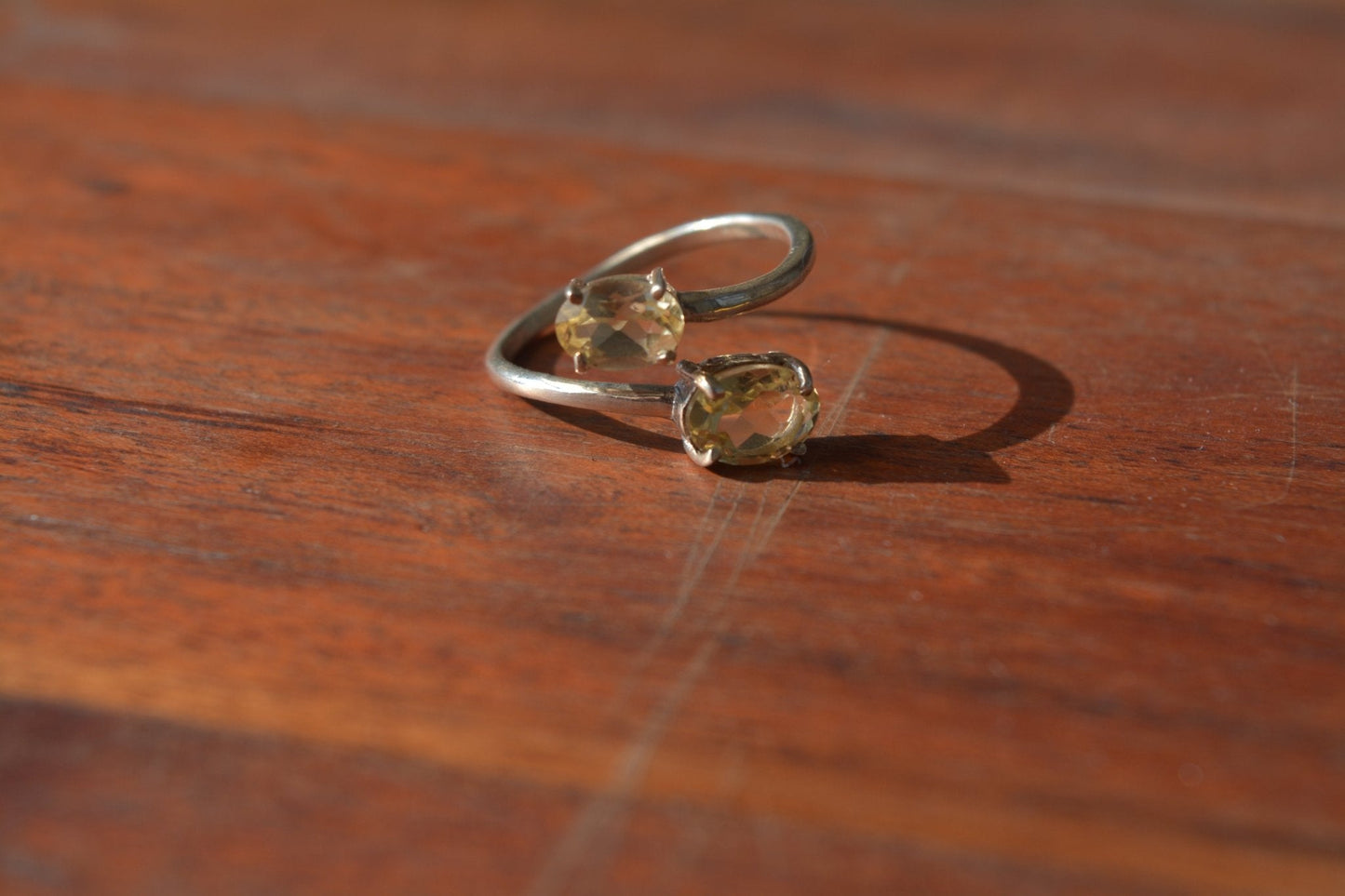 The Zaria - Yellow Topaz Silver Ring - Ninaad
