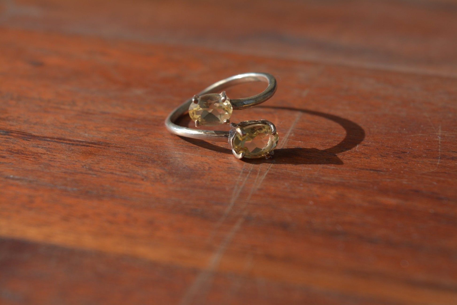 The Zaria - Yellow Topaz Silver Ring - Ninaad